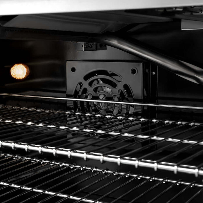 ZLINE 48"Classic Gas Range, Convection Gas Oven, DuraSnow® Stainless Steel, White Matte Door CGRS-WM-48