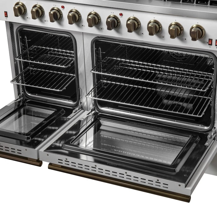 FORNO Galiano 48" Gas on Gas Range FFSGS6244-48WHT