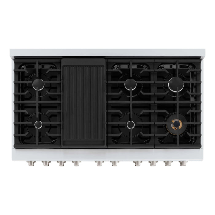 ZLINE 48"Paramount Dual Fuel Range Stainless Steel, Black Matte, SDR-BLM-48