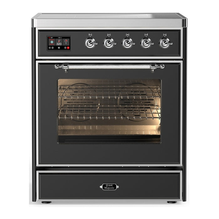 ILVE Majestic III 30"Induction Range Matte Graphite Burnished Trim UMIB30NR3MGB
