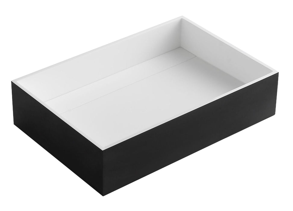 ALFI brand Black Matte 20" Solid Surface Resin Sink ABRS2014BM