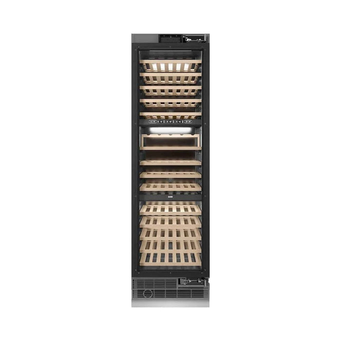 ZLINE 24" Triple Zone 100 Bottle Panel Ready Column Wine Cooler Matte Black RBCWVZ-24-MB
