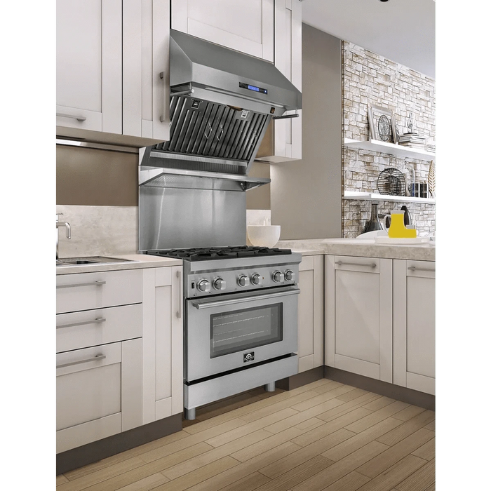 Forno Savona - 30" Wall Mount Range Hood & Back Splash FRHWM5029-30