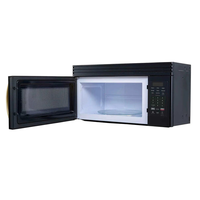 Forno Scalo 30"Over the Range Microwave, Black Stainless Steel, FOTR3007-30BLK