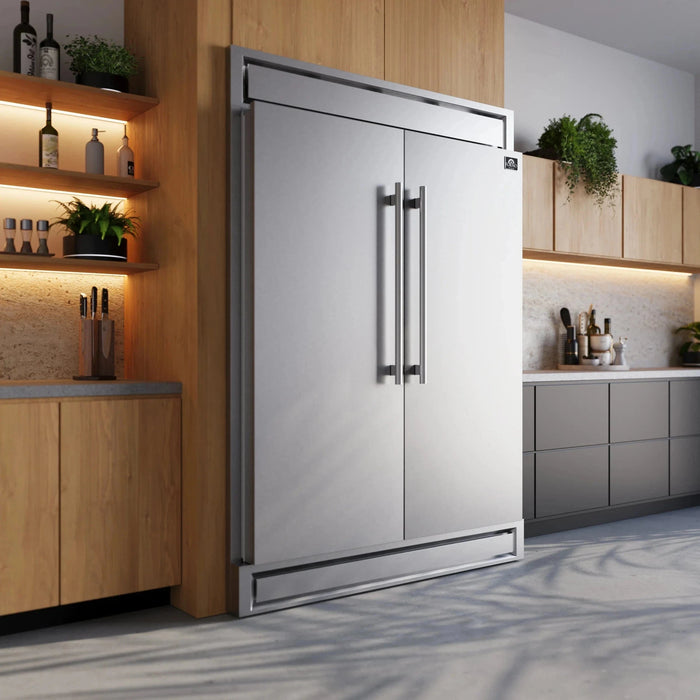 FORNO Appliance Package - 48" Dual Fuel Range and 60" Refrigerator FBDL-017-03CAUS