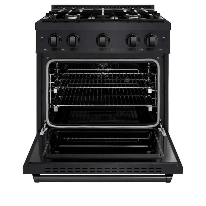 ZLINE 30"Classic Gas Range, Convection Gas Oven, Black Stainless Steel, CGRB-30