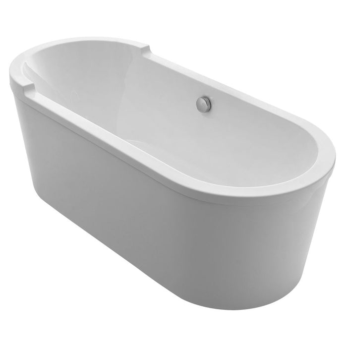 Whitehaus Oval Freestanding Acrylic Soaking Bathtub WHVT180BATH