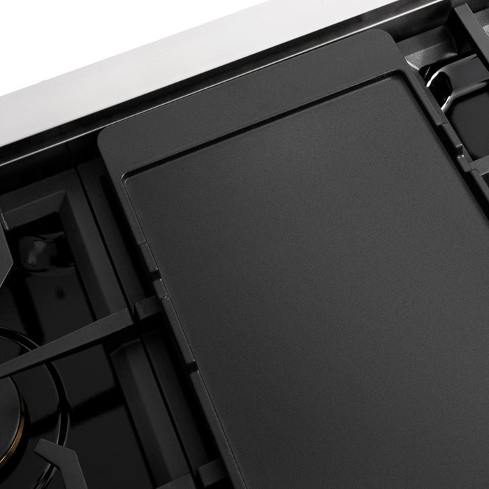 ZLINE 48" Paramount Gas Rangetop Stainless Steel Brass Burners SRT-BR-48