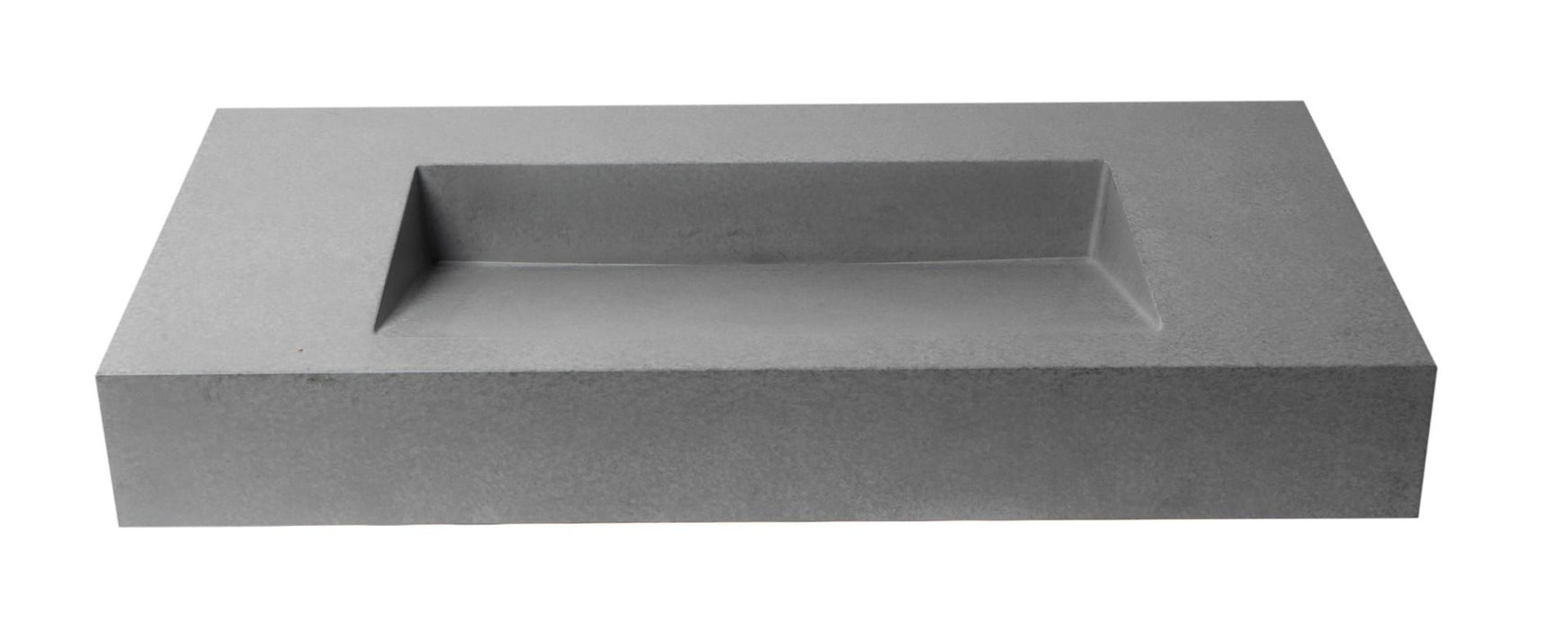 ALFI brand 40" Solid Concrete Rectangular Countertop Sink ABCO40R