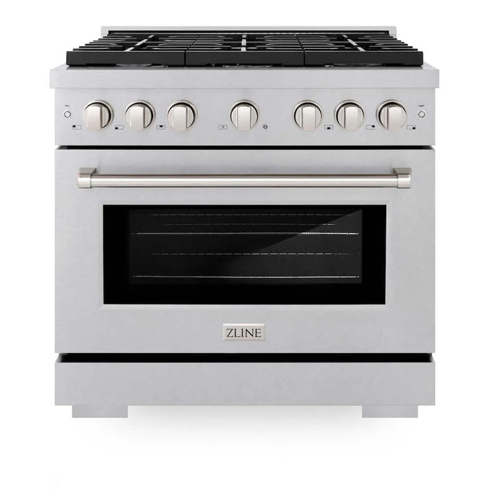 ZLINE 36"Gas Range, Convection Gas Oven , DuraSnow® Stainless Steel, SGRS-36