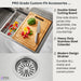 Forno ACQUA 33" Drop-In/Undermount MultiSINK Workstation Sink, Waterfall Faucet, Glass Rinser E-XP31 - Control Panel View
