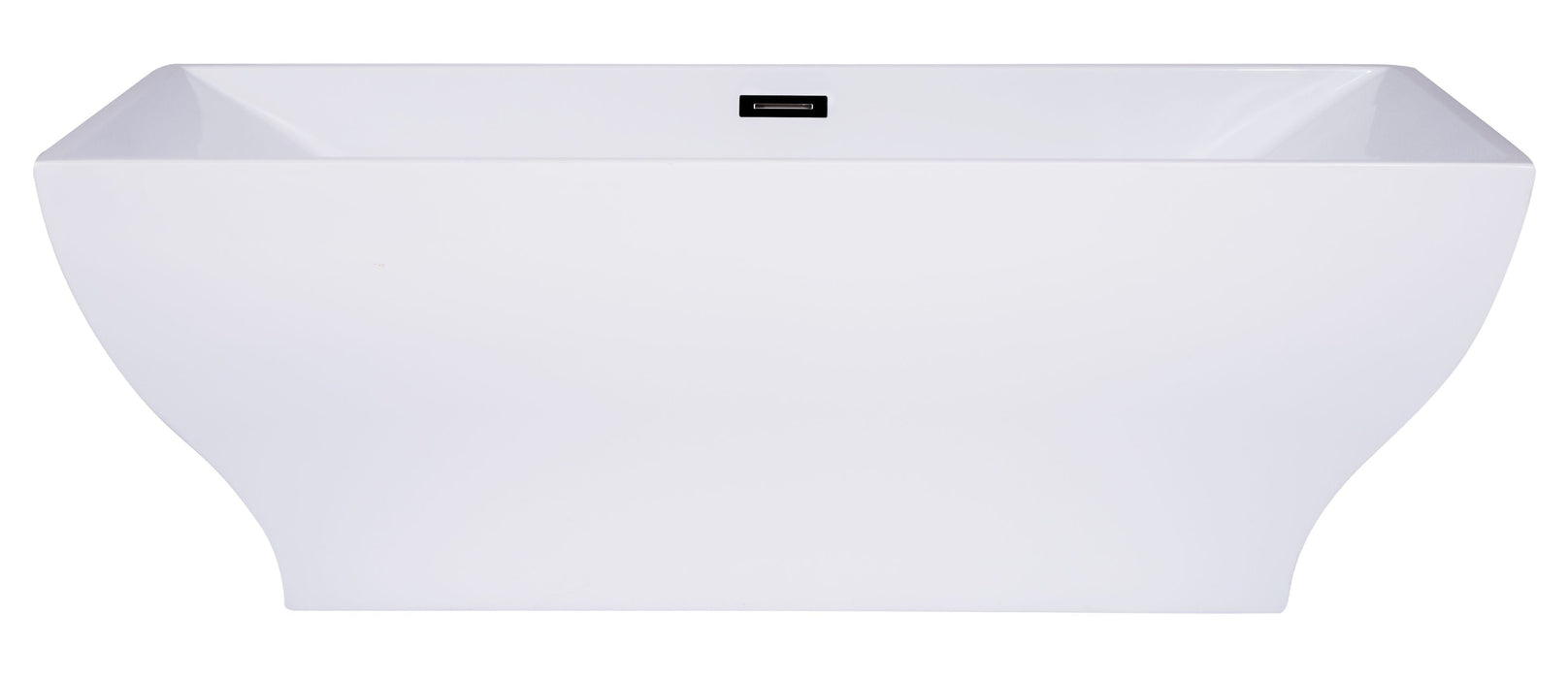 ALFI brand 67" White Rectangular Acrylic Free Standing Soaking Bathtub AB8840