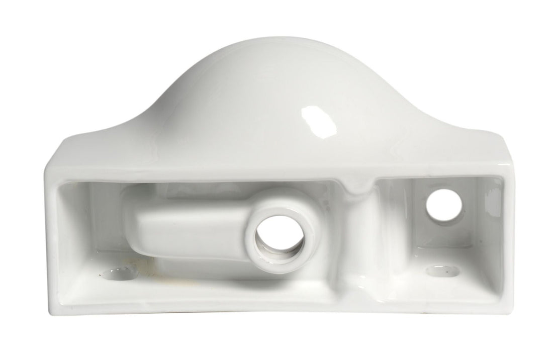 ALFI brand White 18" Small Wall Mounted Ceramic Sink, Faucet Hole ABC114