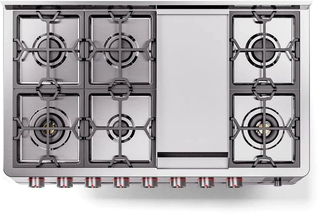 ILVE Panoramagic 48" Dual Fuel Range, Stainless Steel UPM12FDS3SS