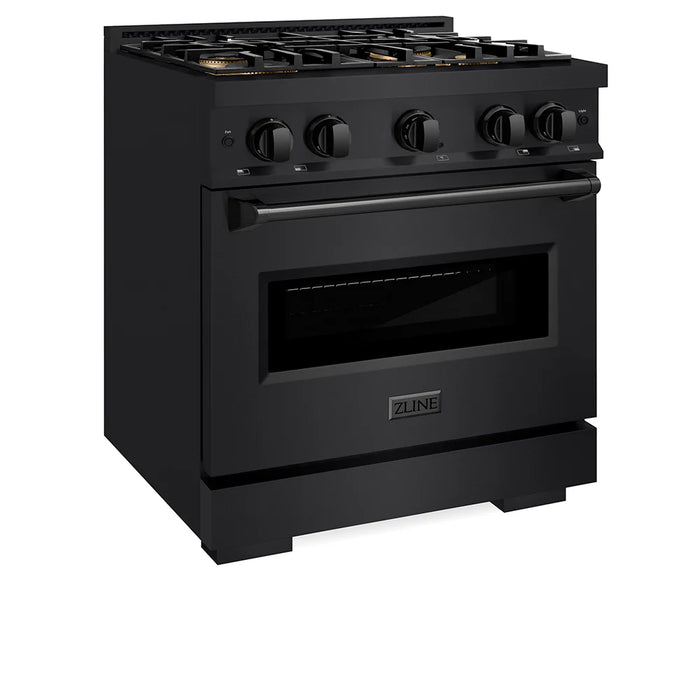 ZLINE Classic Gas Range Black Stainless Steel PCGRB