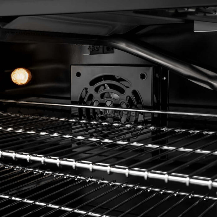 ZLINE 48" Select Gas Range Convection Gas Oven Black Stainless Steel Polished Gold HGRBZ-48-G