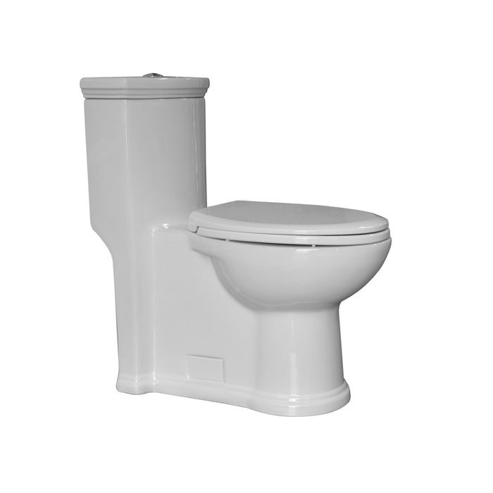 Whitehaus Magic Flush White One Piece Toilet WHMFL3364-EB
