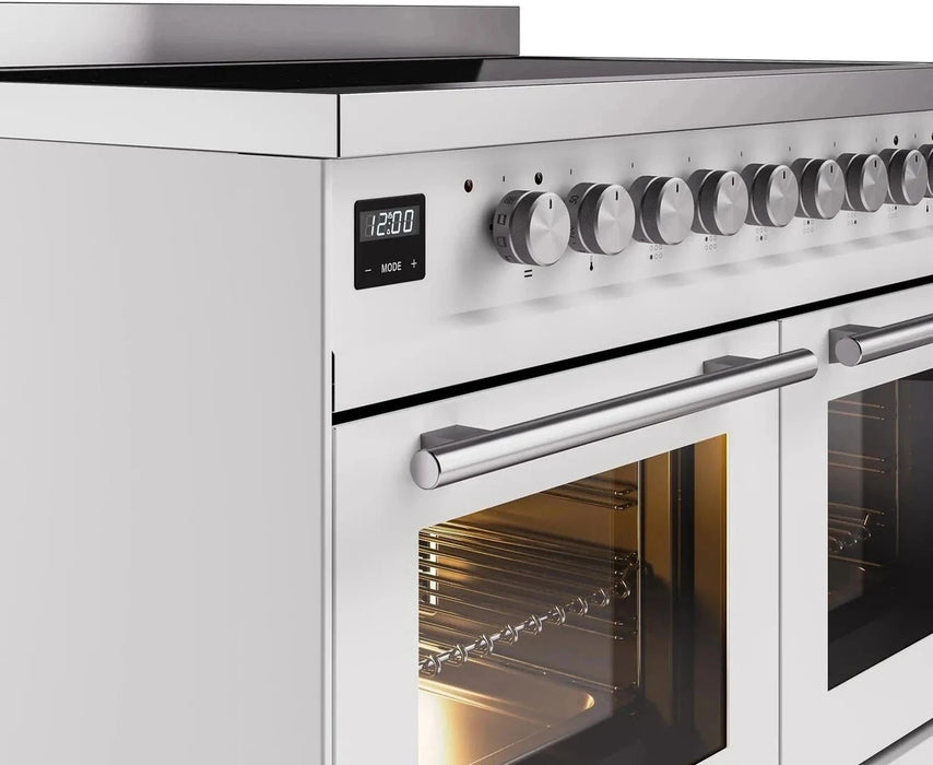ILVE 40"Professional Plus Induction Range, White UPDI406WMPWH