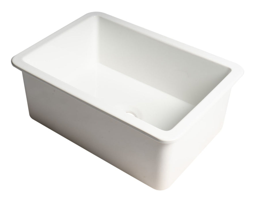 ALFI brand 27" Fireclay Undermount / Drop In Fireclay Kitchen Sink ABF2718UD
