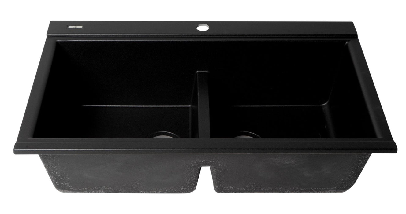 ALFI brand 34" Granite Composite Workstation Step Sink, Accessories AB3418DBDI