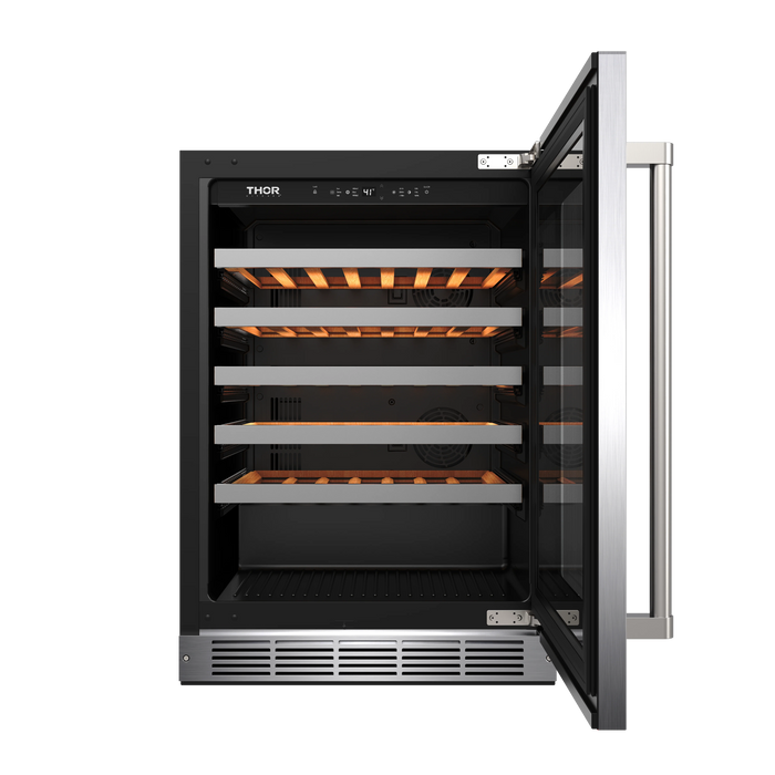 THOR Kitchen 24" Wine Cooler 46 Bottle Single Zone TWC24US