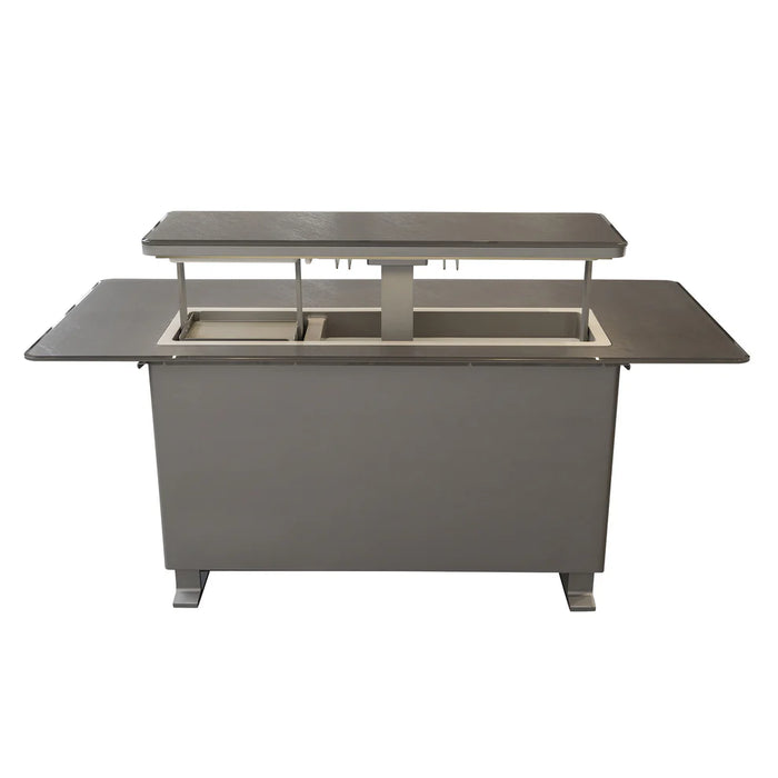 Elevato Smart Bar Table, Sandstone Black, fridge, freezer, Bluetooth control - Close-Up View