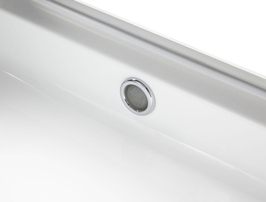 EAGO 5 ft Clear Corner Acrylic Whirlpool Bathtub for Two AM156ETL