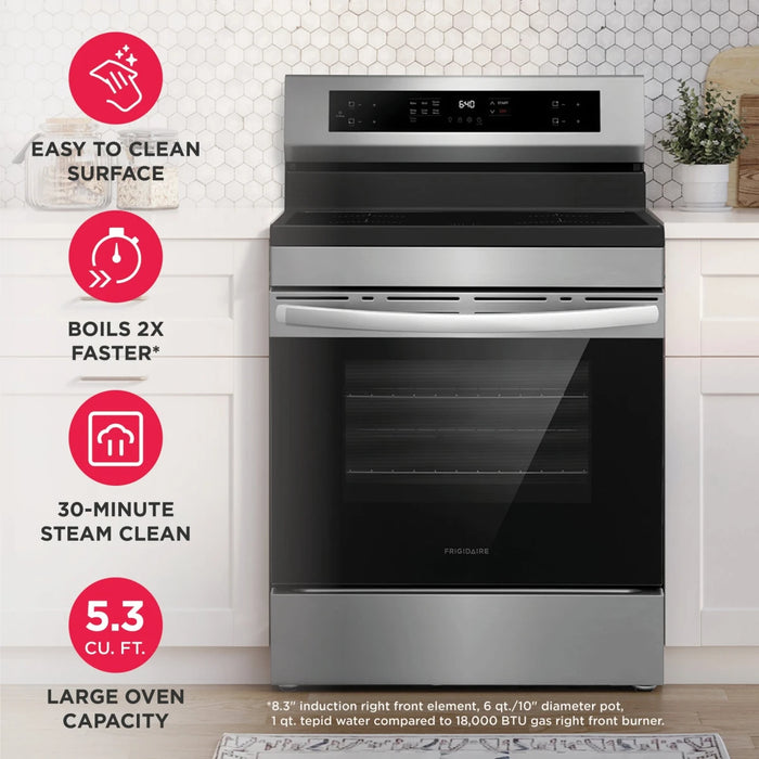 Frigidaire 30" Freestanding Induction Range FCRI3062AS