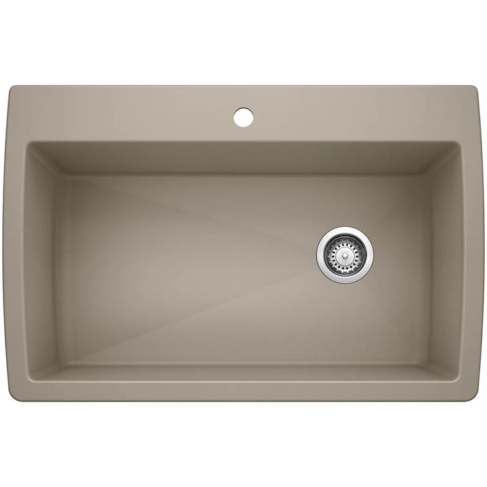 BLANCO Diamond SILGRANIT 33.5" Super Single Dual Mount Kitchen Sink