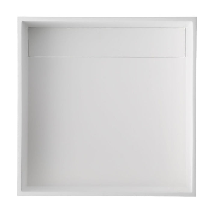 ALFI brand Black Matte 14" Square Solid Surface Resin Sink ABRS14SBM