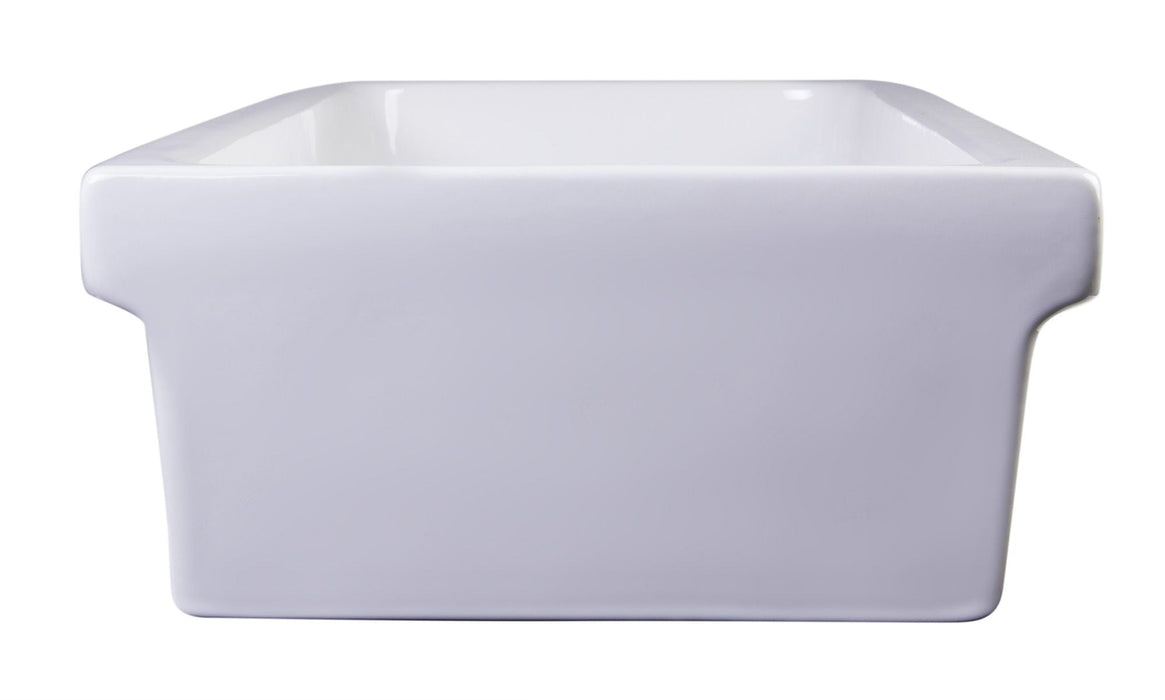 ALFI brand 48" White Above Mount Fireclay Bath Trough Sink AB48TR