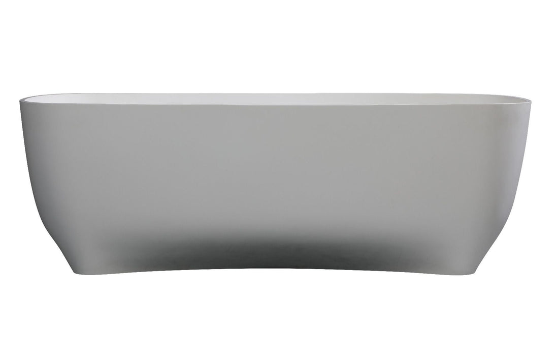 ALFI brand 67" White Matte Solid Surface Resin Bathtub AB9980