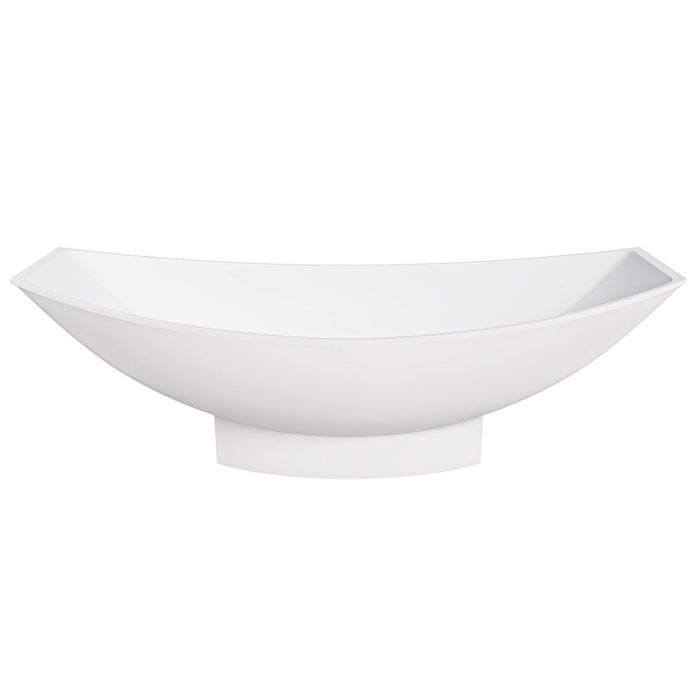 ALFI brand White Matte 71" Solid Surface Resin Free Standing Hammock Style Bathtub AB9991