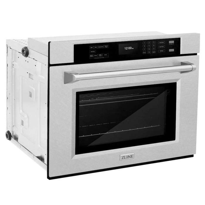 ZLINE 30"Professional True Convection Single Wall Oven, Air Fry, Self Clean, DuraSnow® Stainless Steel WASS-30