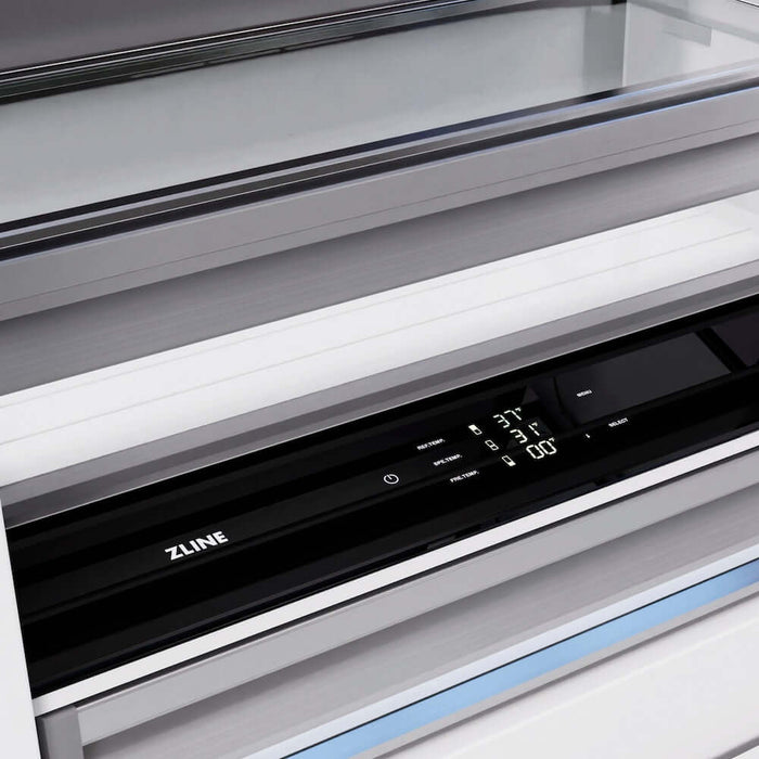 ZLINE 36" Built-In Bottom Freezer Refrigerator,Water Dispenser, Ice Maker, Matte Black RBITZ-304-36MB