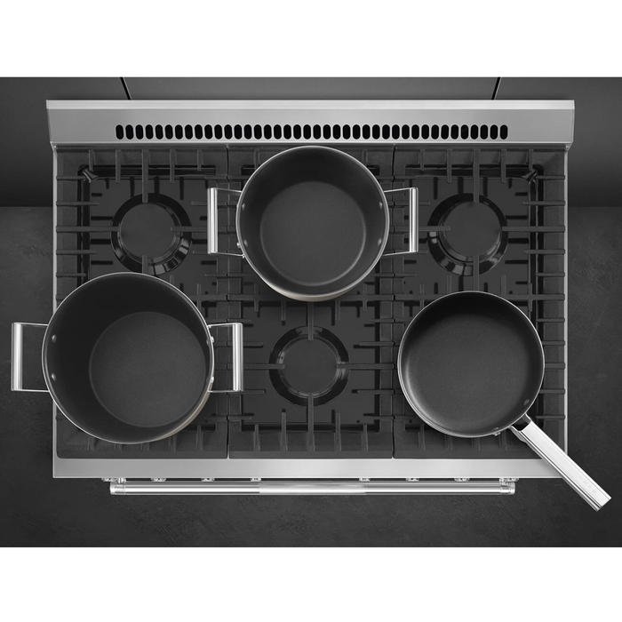 SMEG 36" Freestanding Dual Fuel Range, SPR36UGMX