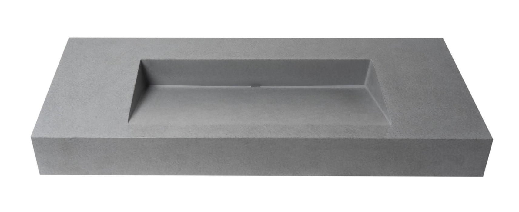 ALFI brand 48" Solid Concrete Rectangular Countertop Sink ABCO48R