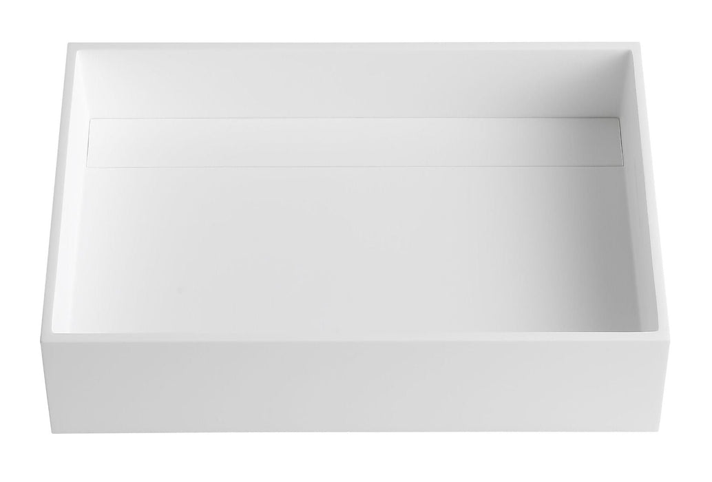 ALFI brand 20" White Matte Solid Surface Resin Sink ABRS2014