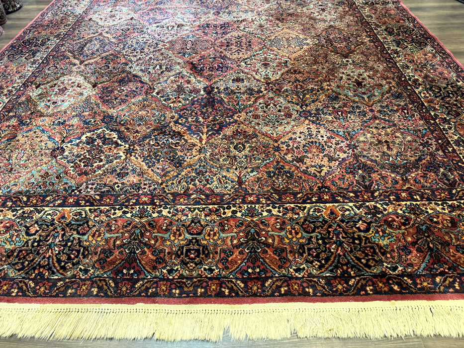10x18 Karastan Multicolor Panel Kirman Rug #717, Palace Size Wool Discontinued Original 700 Series