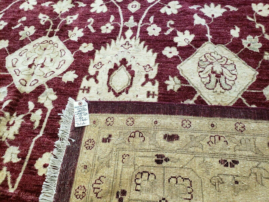 10' X 14' Vintage Handmade PESHAVAR CHOBI Pakistani Agra wool Carpet Nice