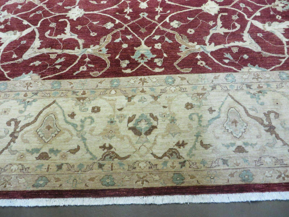 10' X 14' Vintage Handmade PESHAVAR CHOBI Pakistani Agra Wool Carpet Nice
