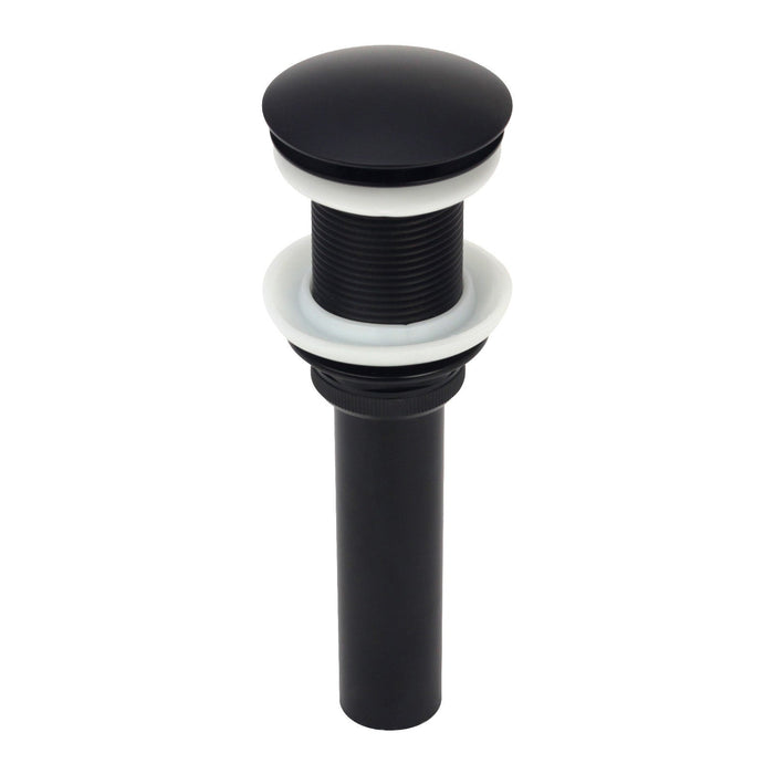 Matte Black Push Button Bathroom Sink Drain Stopper Without Overflow - AK82001MB
