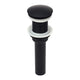 Matte Black Push Button Bathroom Sink Drain Stopper Without Overflow — AK82001MB