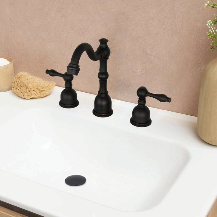 Oil Rubbed Bronze Push Button Bathroom Sink Drain Stopper Without Overflow - AK82001ORB