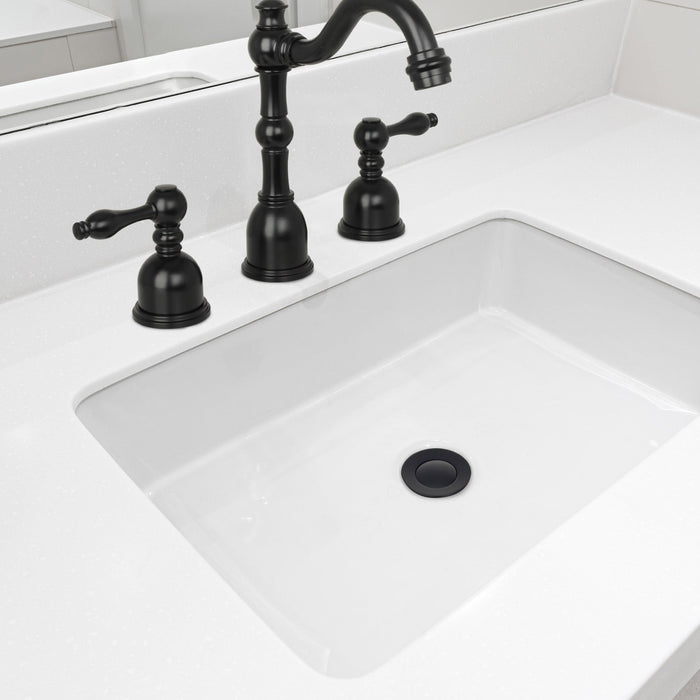 Matte Black Pop up Drain Stopper With Overflow - AK82003MB