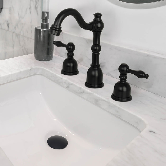 Matte Black Pop up Drain Stopper With Overflow - AK82011MB