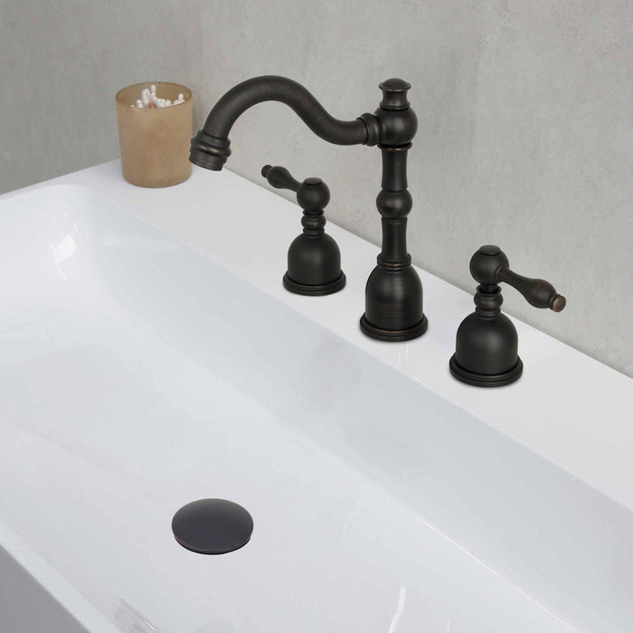 Matte Black Pop up Drain Stopper With Overflow — AK82011-MB