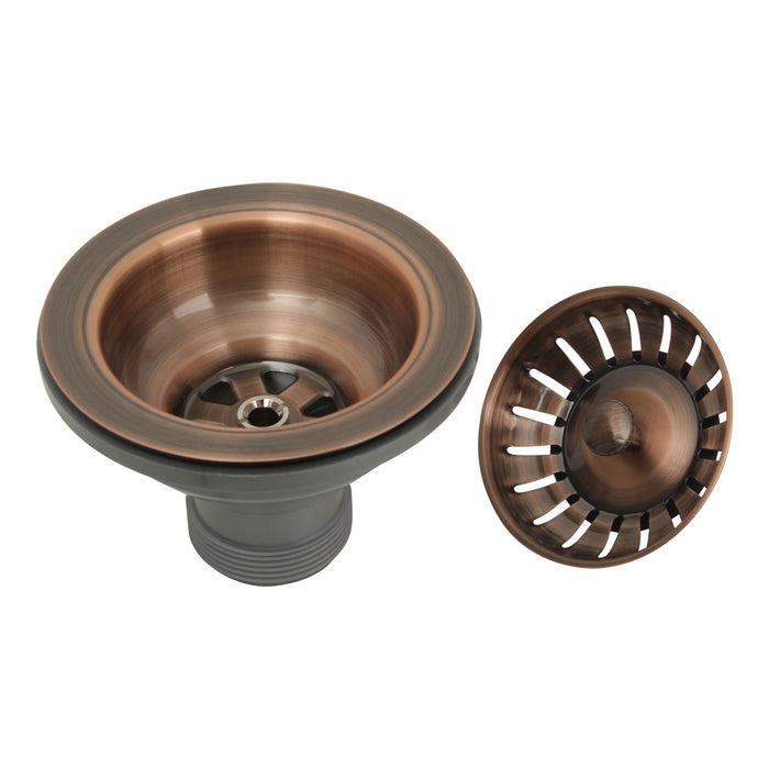 Antique Copper Kitchen Sink Stopper Replacement for 3-1/2 Inch Standard Strainer Drain