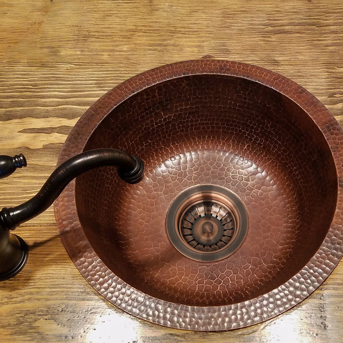 Antique Copper Kitchen Sink Stopper Replacement for 3-1/2 Inch Standard Strainer Drain