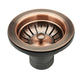 Antique Copper Kitchen Sink Stopper Replacement for 3-1/2 Inch Standard Strainer Drain